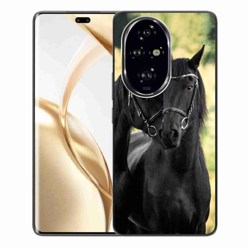 Zselés borítás mmCase a Honor 200 Pro 5G számára - két fekete ló