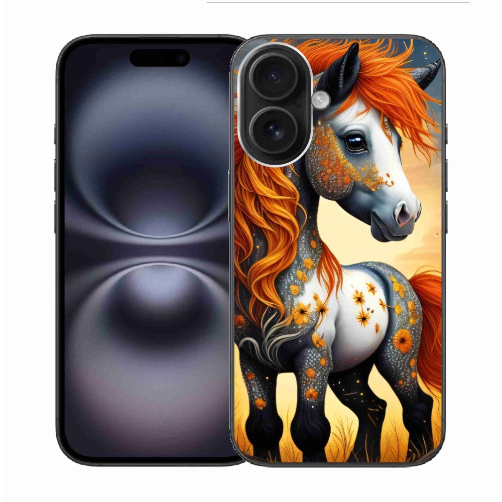 Zselés borítás mmCase iPhone 16 készülékhez - színes póni