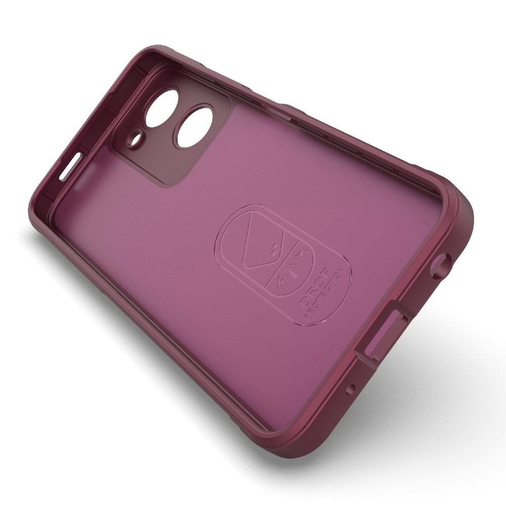 Rugg tartós gél tok a Vivo Y28s 5G készülékhez - bordó színű