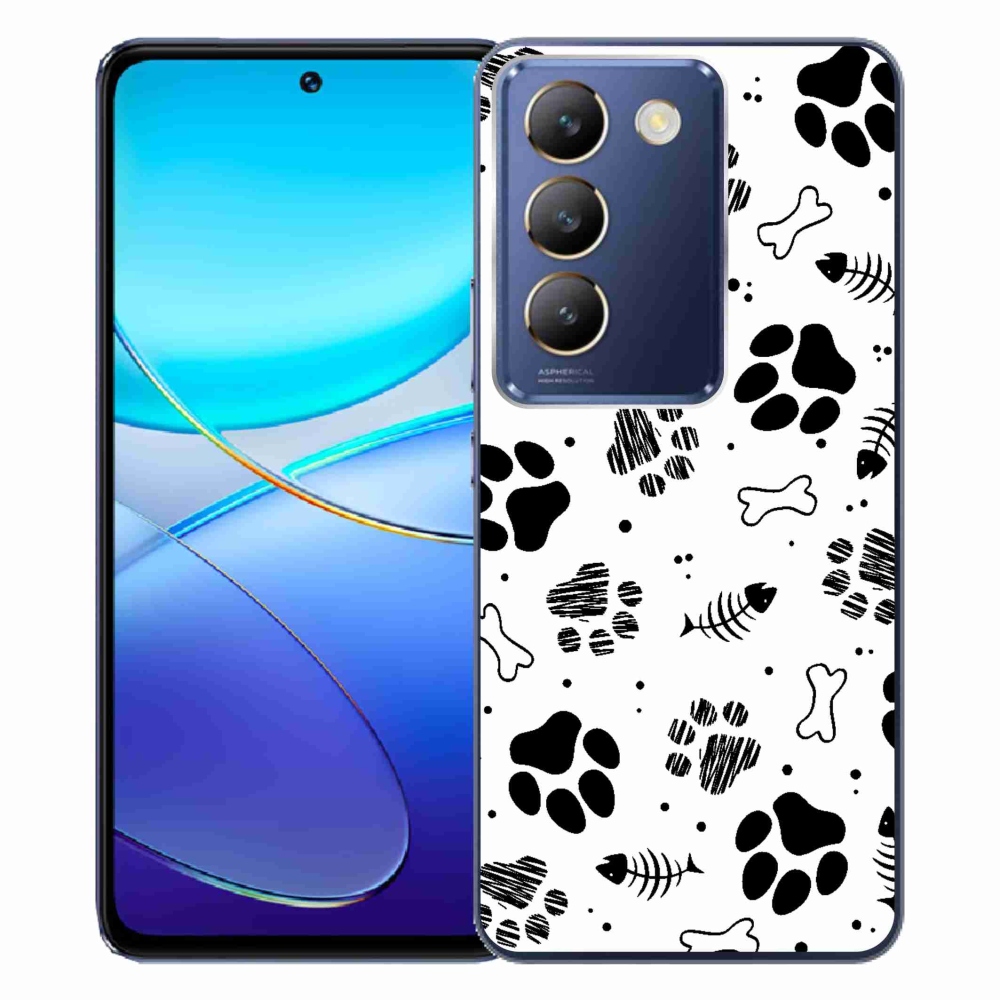 Gél borítás mmCase a Vivo V40 SE 4G/5G készülékhez - kutyamancsok 1