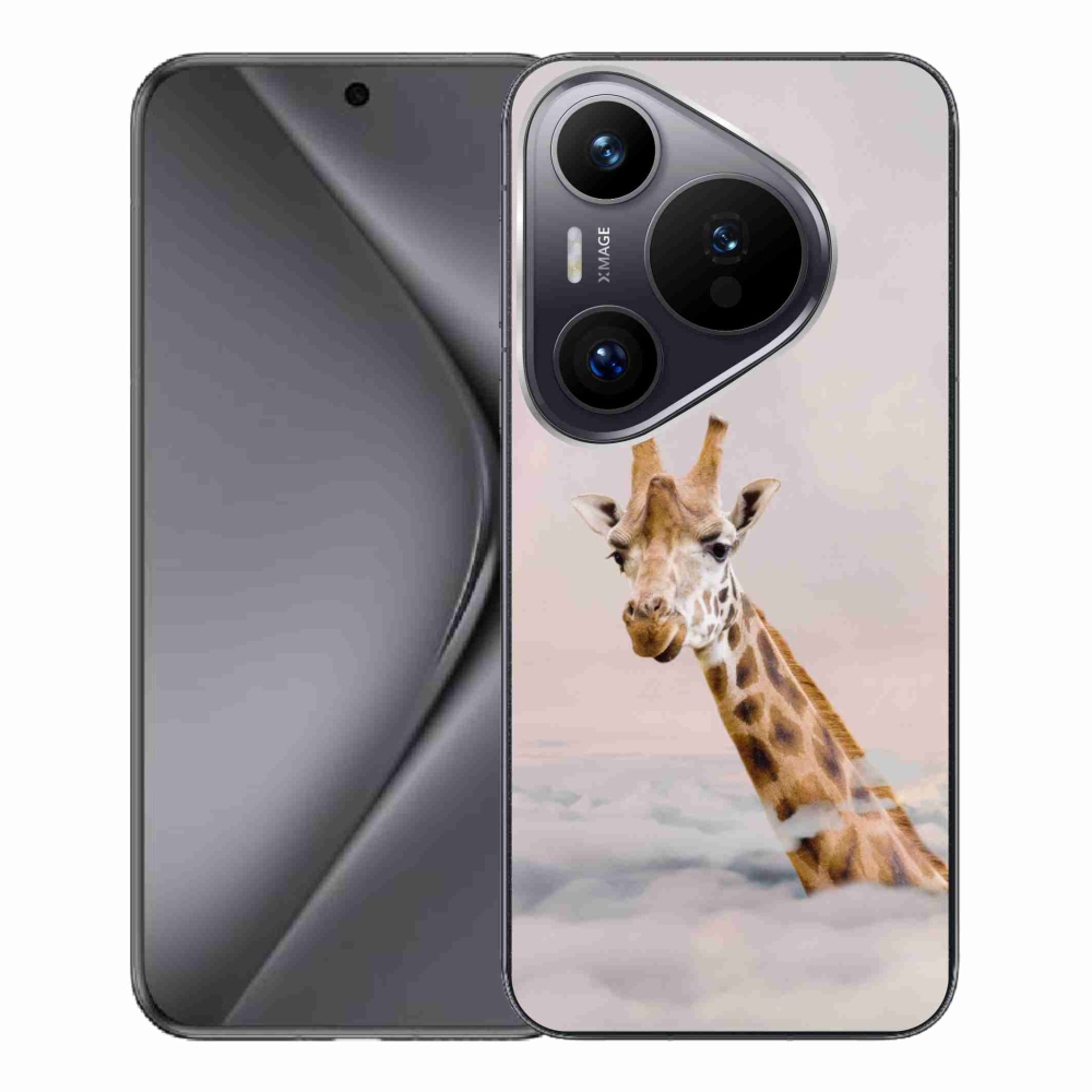Zselés borítás mmCase a Huawei Pura 70 Pro-n - zsiráf a felhőkben
