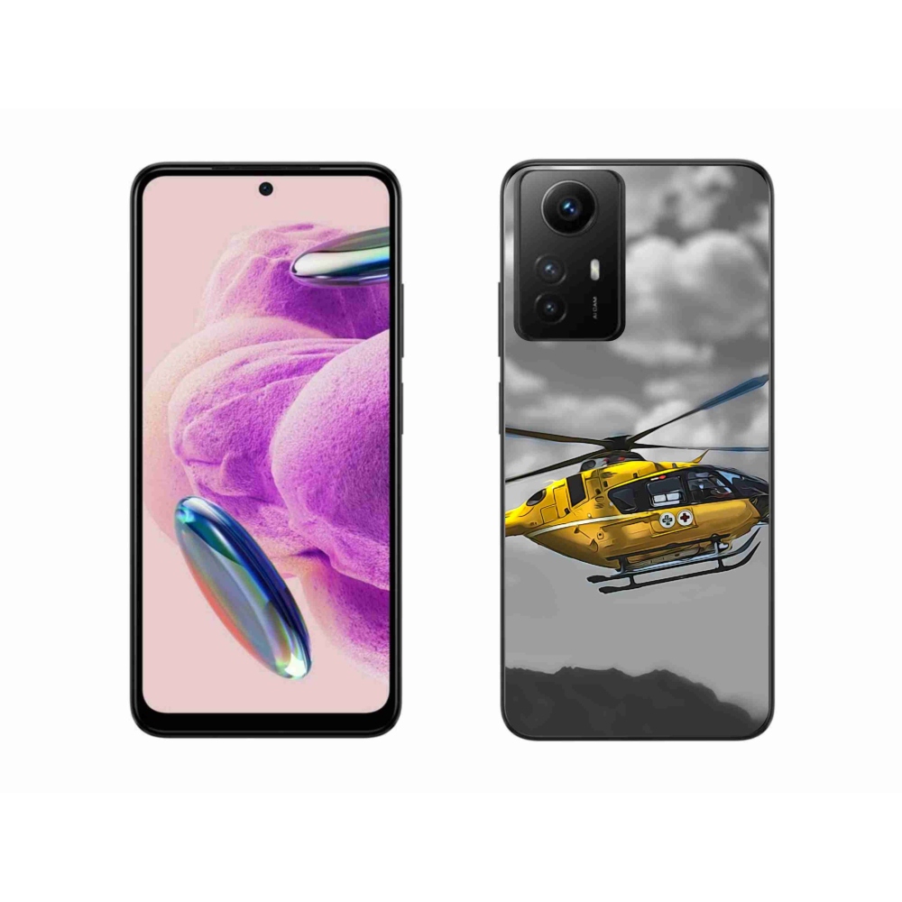 Zselés borítás mmCase a Xiaomi Redmi Note 12S-hez - sárga helikopter