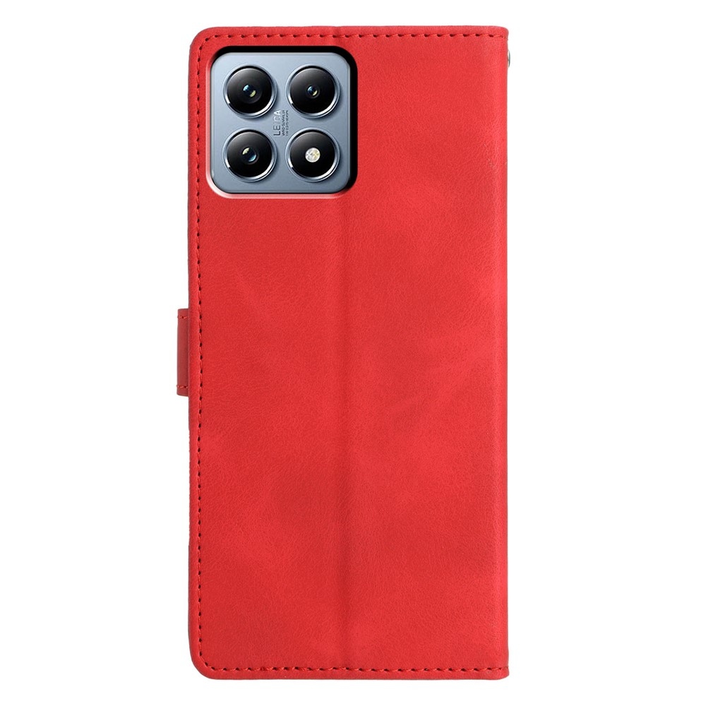 Háromszögek könyv tok Xiaomi 15T-hez - piros