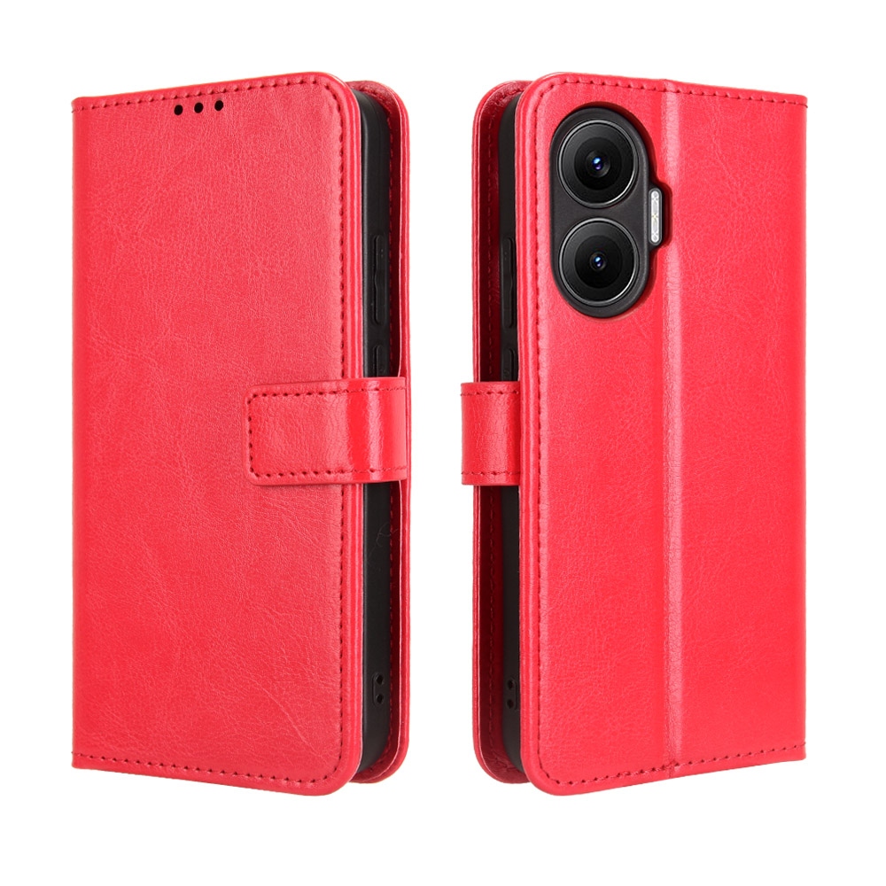 Őrült könyv tok a Xiaomi Poco F7 5G-hez - piros