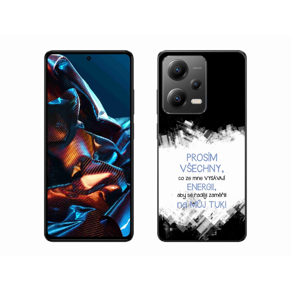 Gél borító mmCase a Xiaomi Redmi Note 12 Pro 5G-hez - vicces szöveg 1 kék