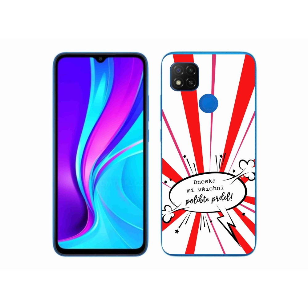 Gél borító mmCase a Xiaomi Redmi 9C-hez - vicces szöveg 15 fehér háttérrel