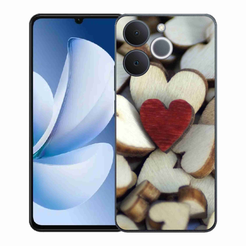 Gél borítás mmCase a Realme Note 70T készülékhez - gravírozott piros szív