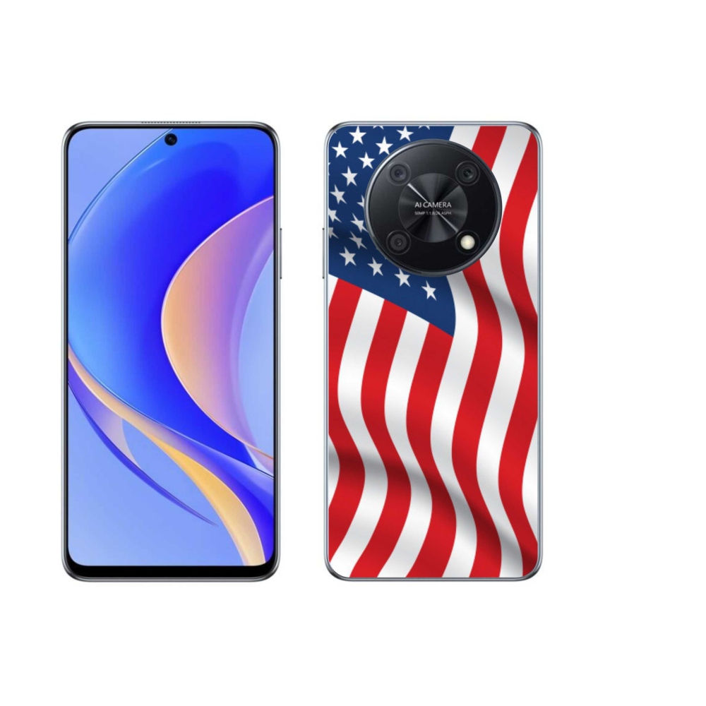 Gél borító mmCase a mobil Huawei Nova Y90 - amerikai zászlóhoz