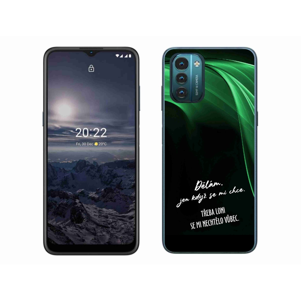 Zselés borító mmCase a Nokia G11/G21 készülékhez - vicces szöveg 12 fekete háttér