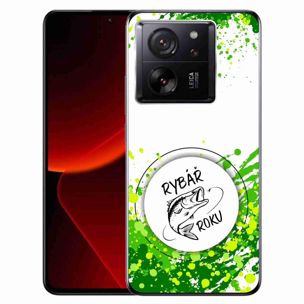 Gél borítás mmCase a Xiaomi 13T/13T Pro számára - az év horgásza fehér háttérrel