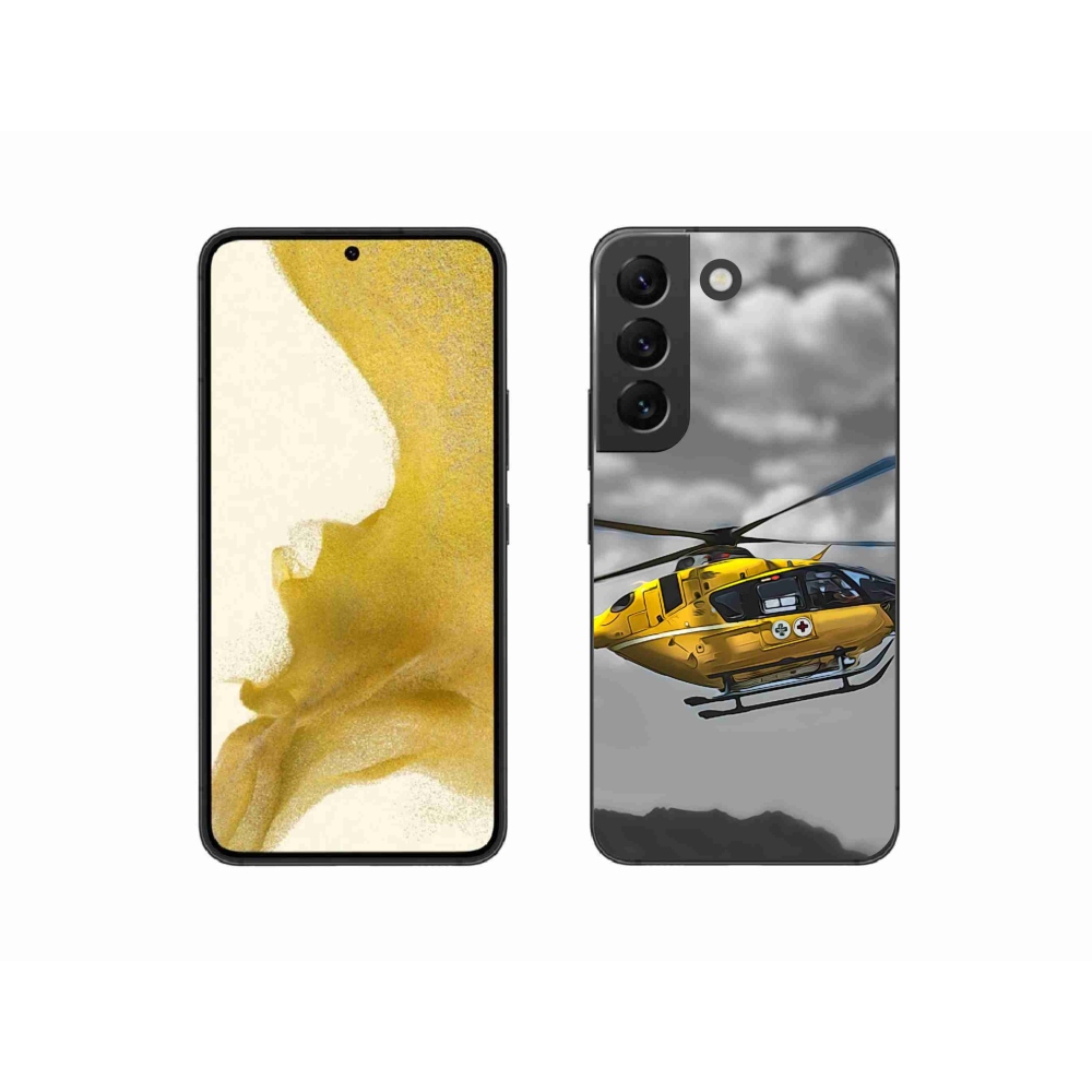 Zselés borítás mmCase Samsung Galaxy S22 5G - sárga helikopterhez