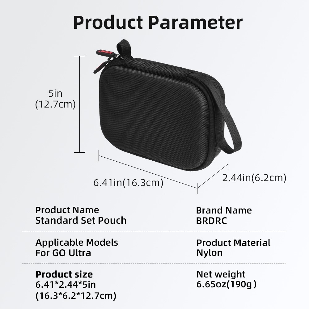 BRDRC tárolótok Insta360 GO Ultra Standard Edition készülékhez karabinerrel