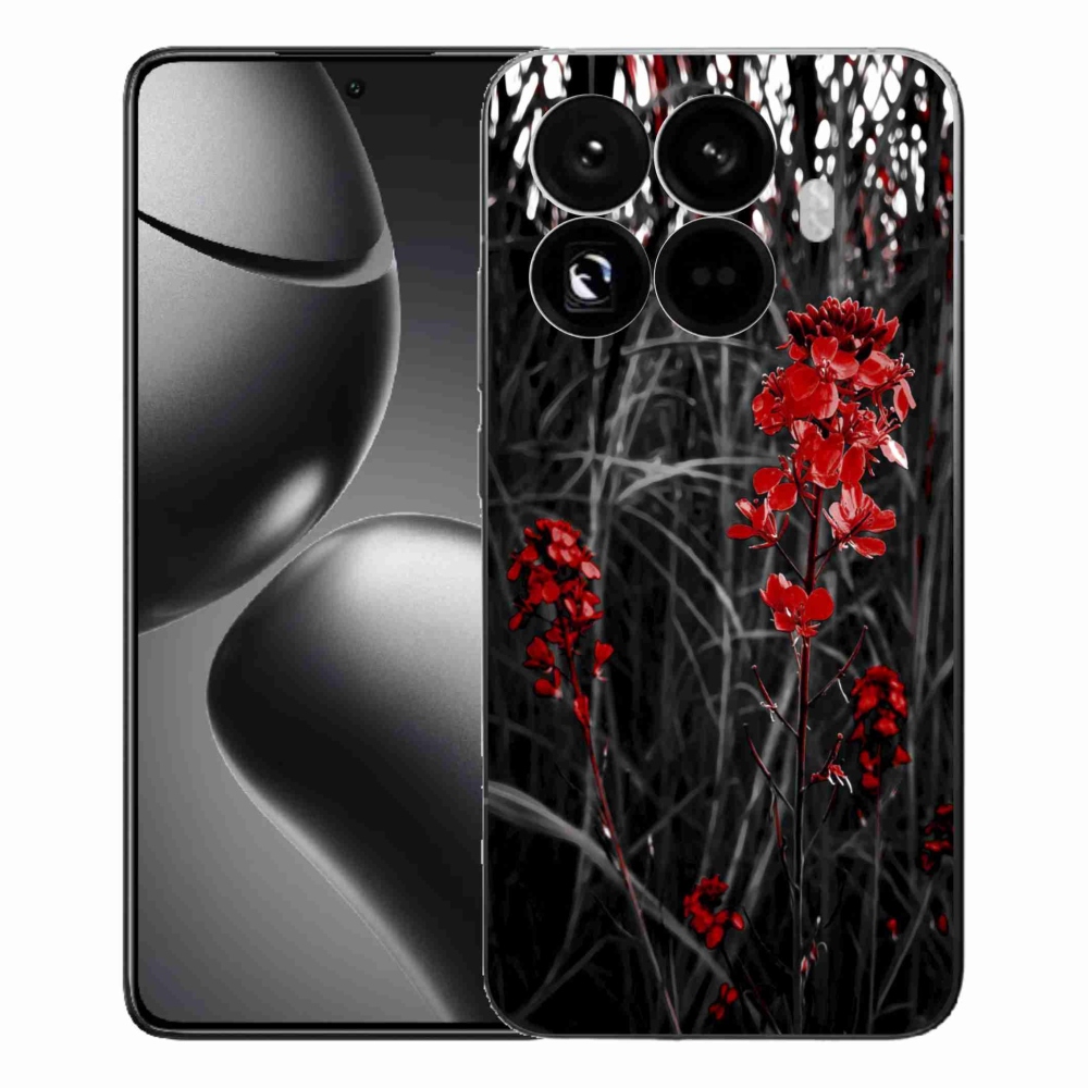 Gél borítás mmCase a Xiaomi 15T Pro - piros növényhez