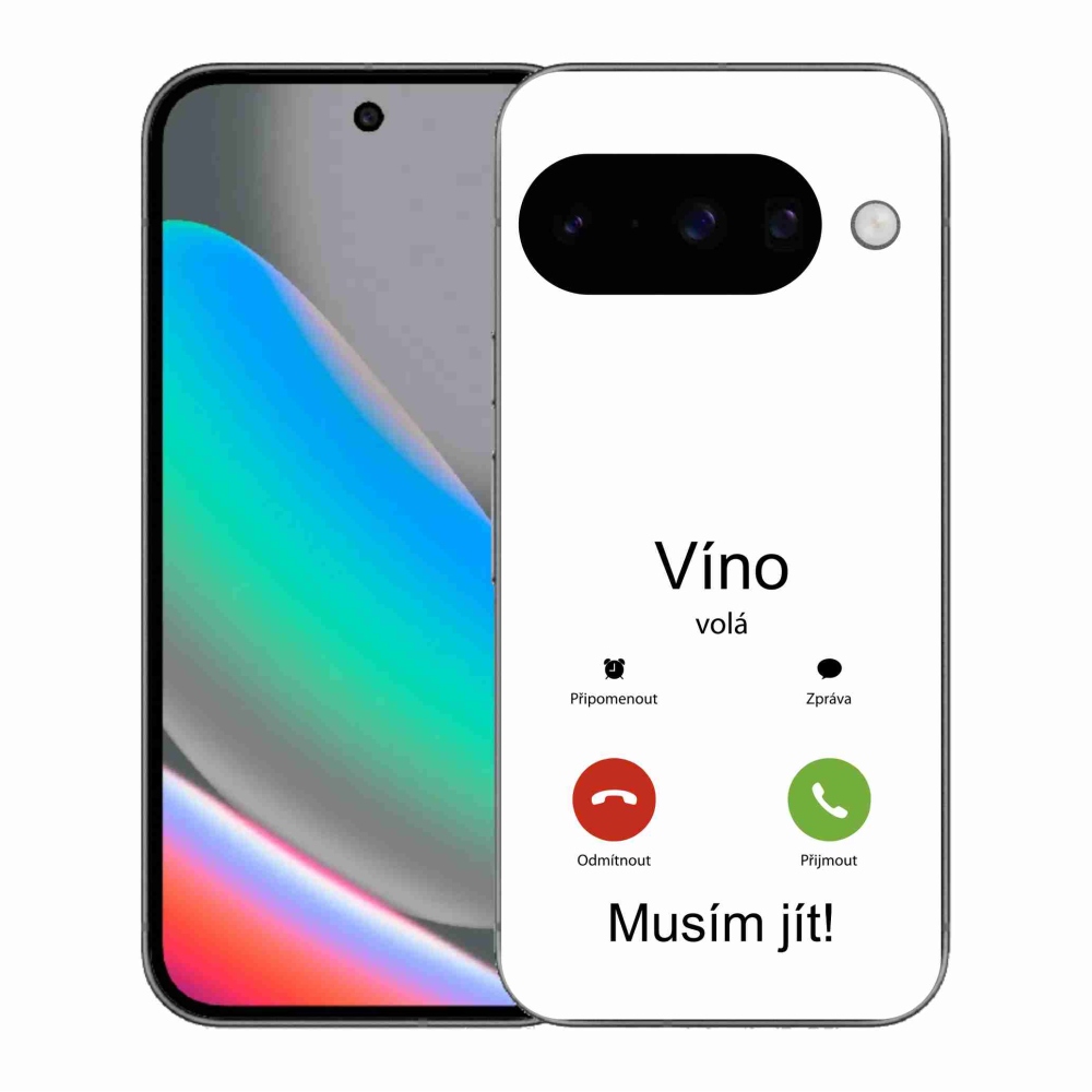 Gél borítás mmCase a Google Pixel 10-en - bor hívja a fehér hátteret