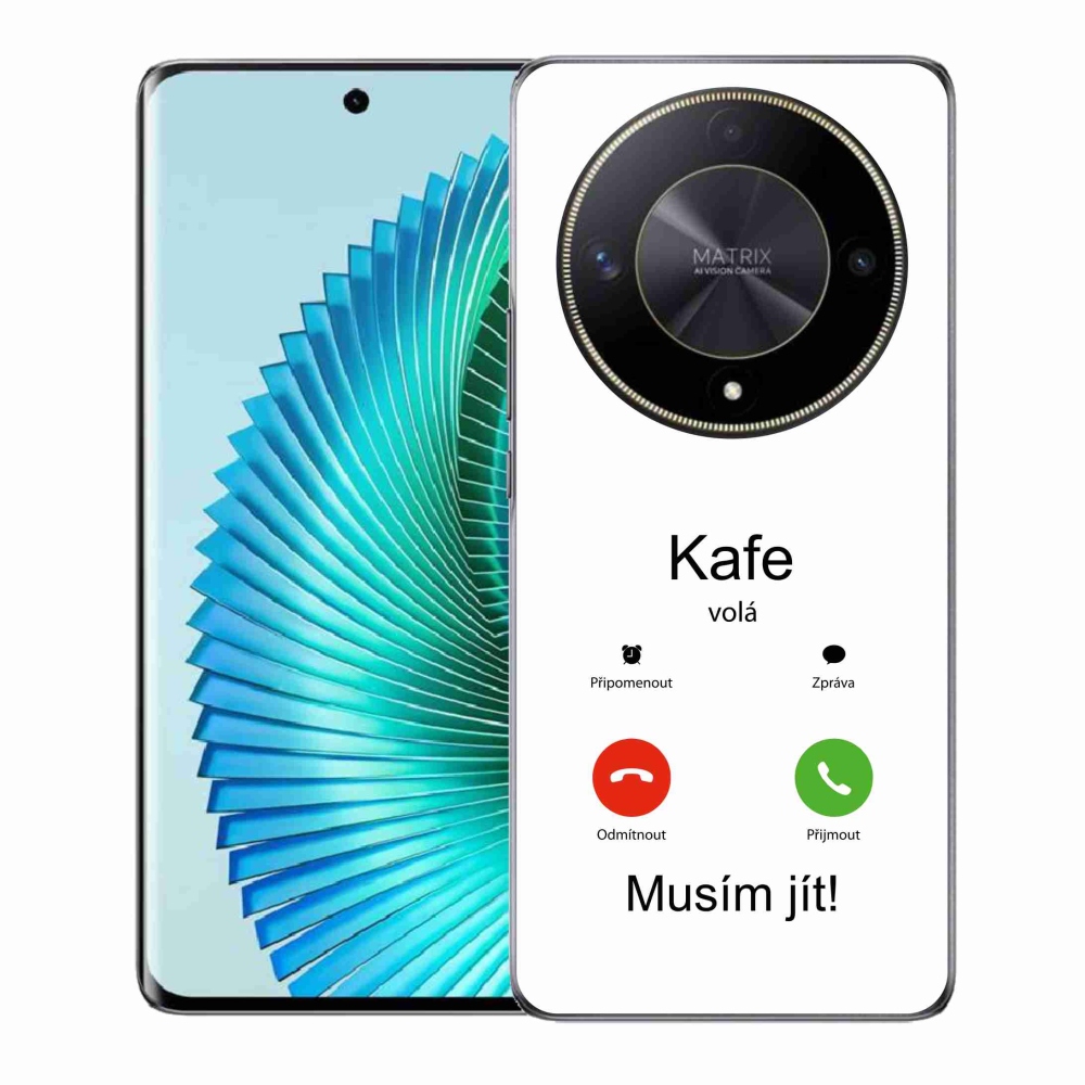 Gél borító mmCase a Honor Magic 6 Lite 5G készülékhez - kávé hívások fehér háttérrel