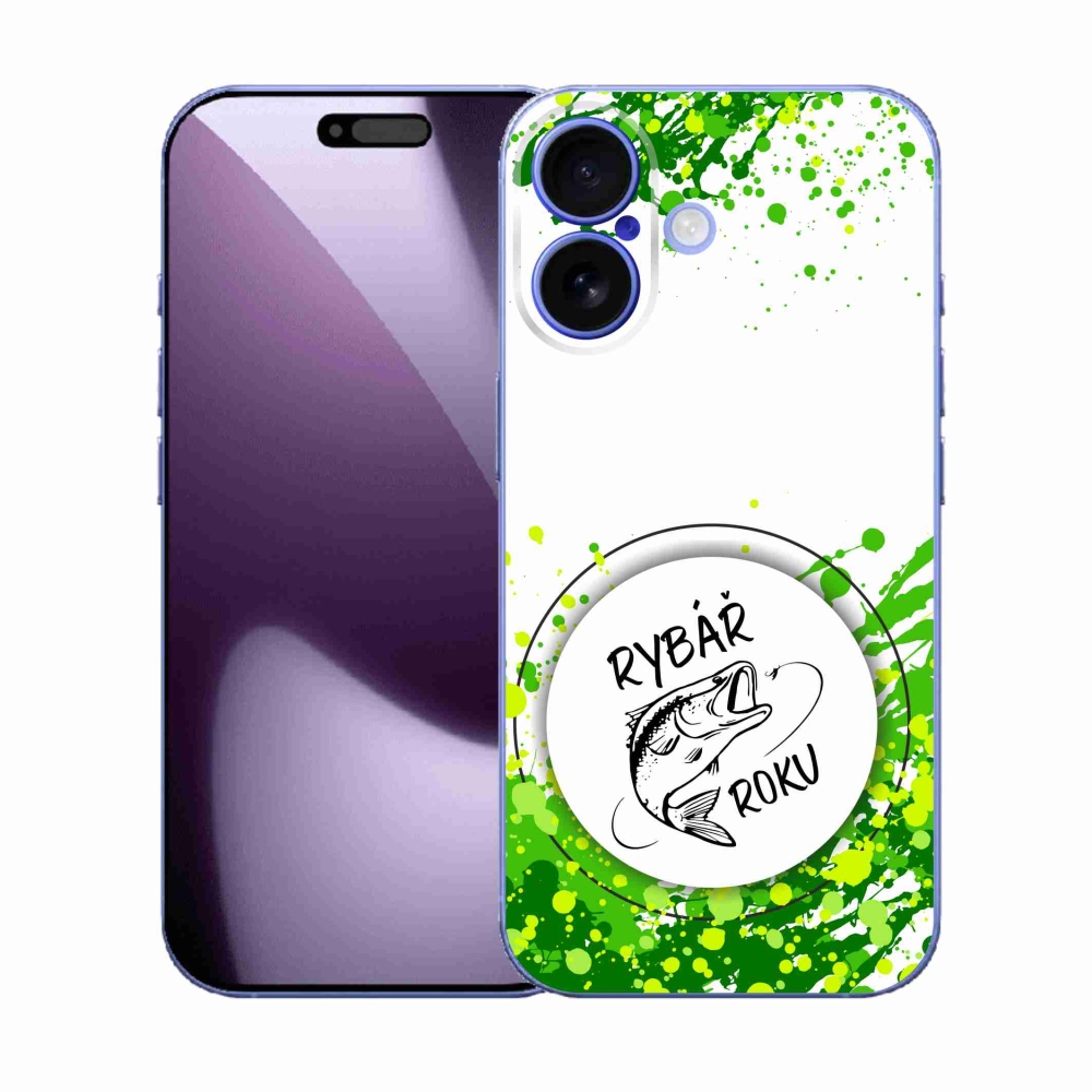 Zselés borító mmCase iPhone 17 készülékhez - Az év horgásza fehér háttérrel