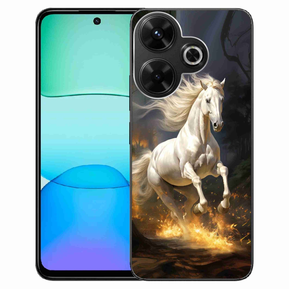 Gél borítás mmCase a Xiaomi Redmi 13 4G/Poco M6 4G - fehér ló 2