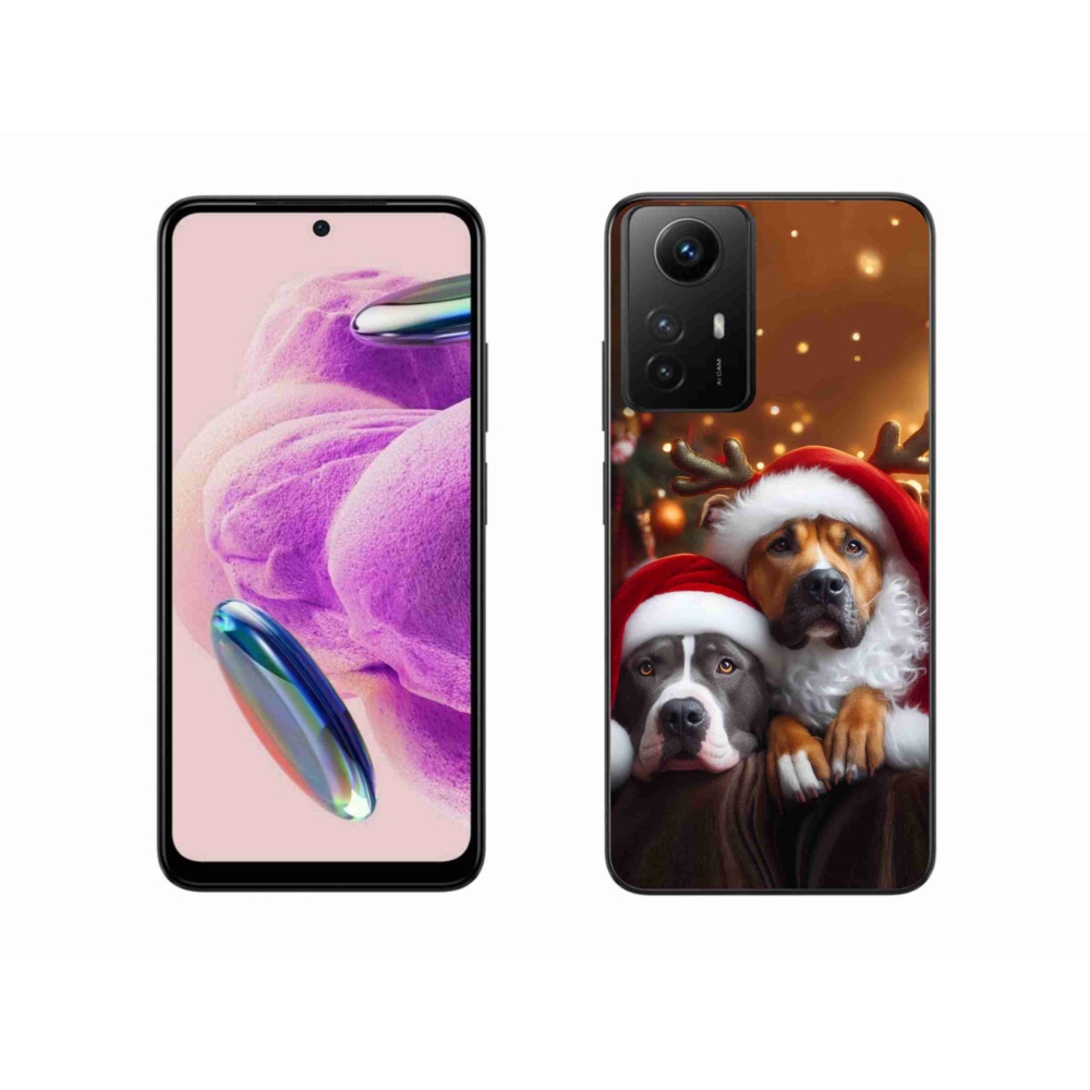 Gél borító mmCase a Xiaomi Redmi Note 12S-hez - Karácsonyi kutyák