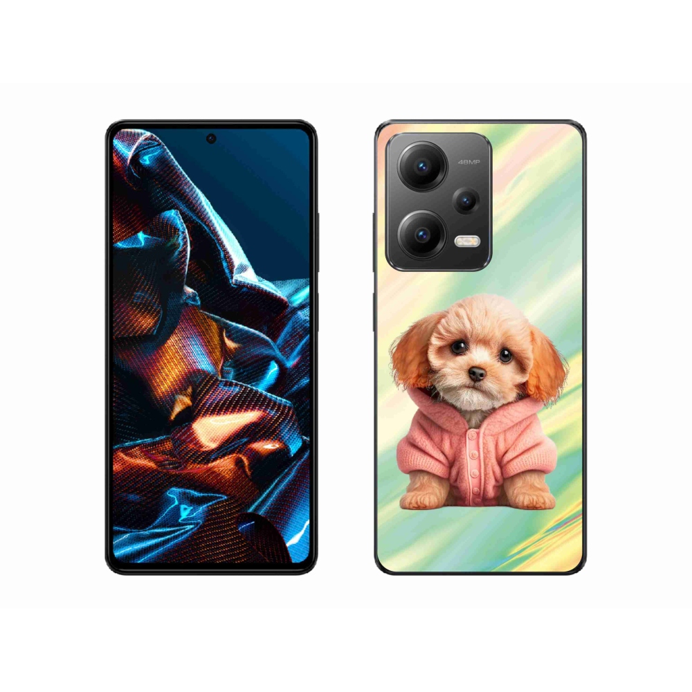Gél borítás mmCase a Xiaomi Redmi Note 12 Pro 5G-hez - kölyökkutyakölyök pulóverben