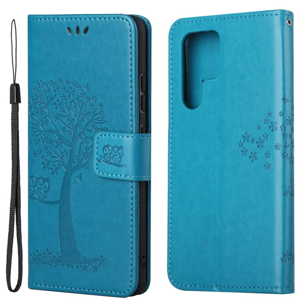 Fa könyv tok Samsung Galaxy S24 Ultra készülékhez - kék