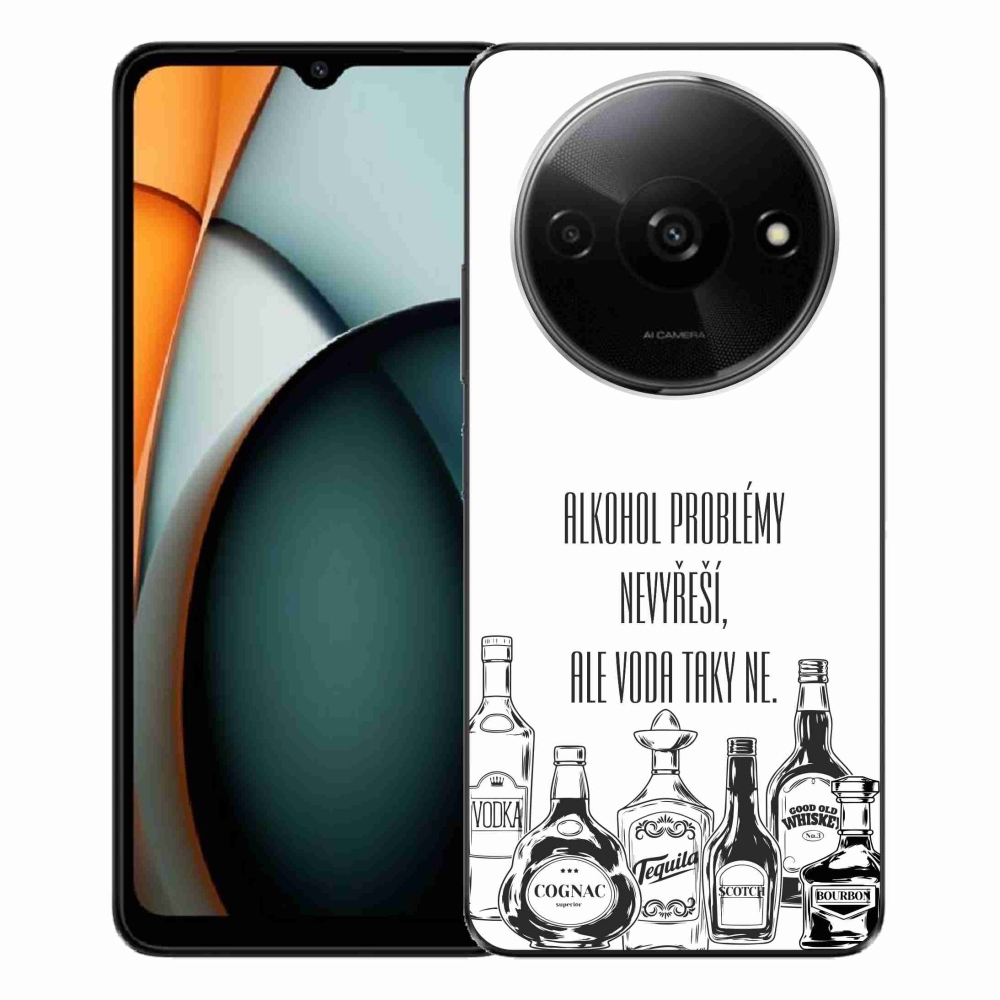 Gél borító mmCase a Xiaomi Redmi A3-hoz - vicces szöveg fehér háttérrel