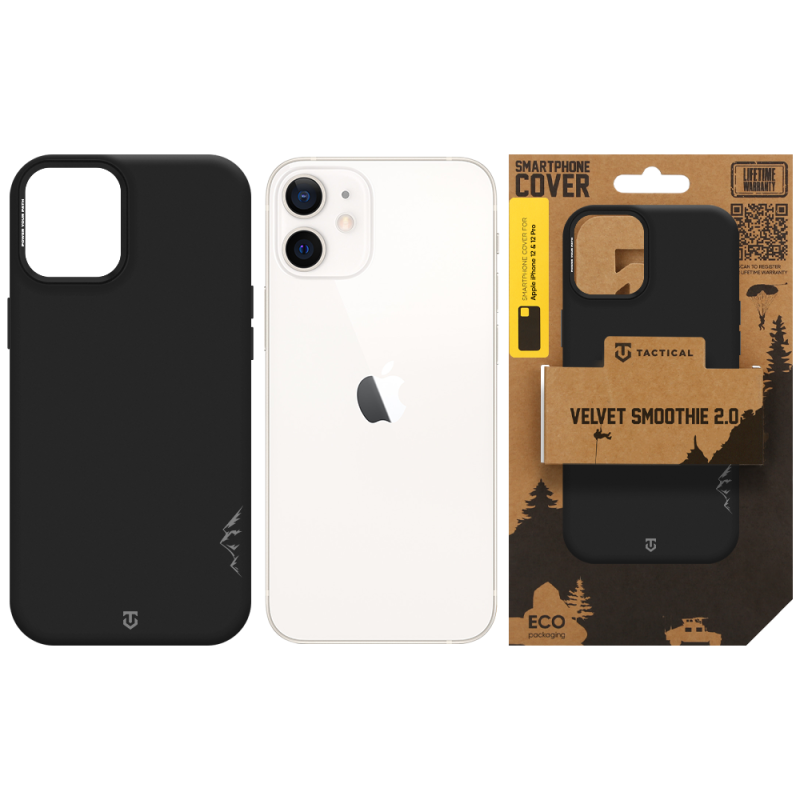 Tactical MagForce Velvet Smoothie 2.0 tok az Apple iPhone 12/12 Pro készülékhez, Asphalt színben