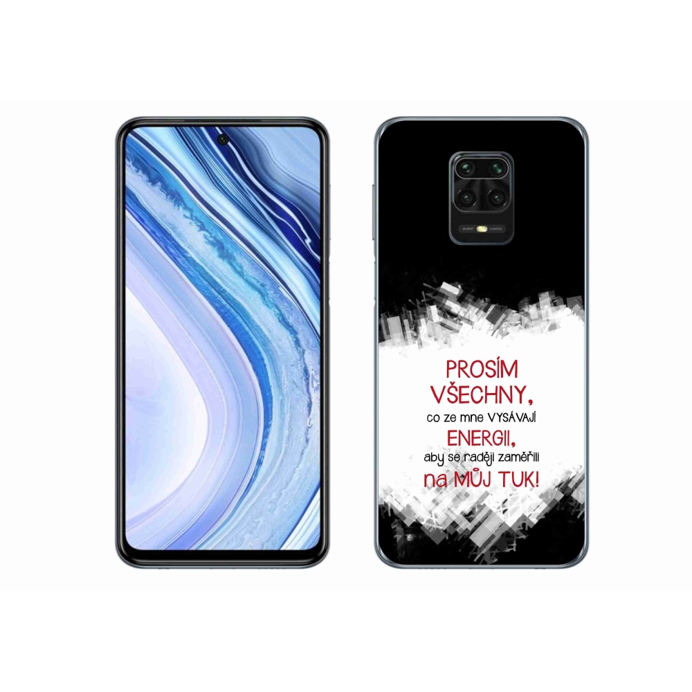 Gél borító mmCase a Xiaomi Redmi Note 9 Pro-hoz - vicces szöveg 1 piros