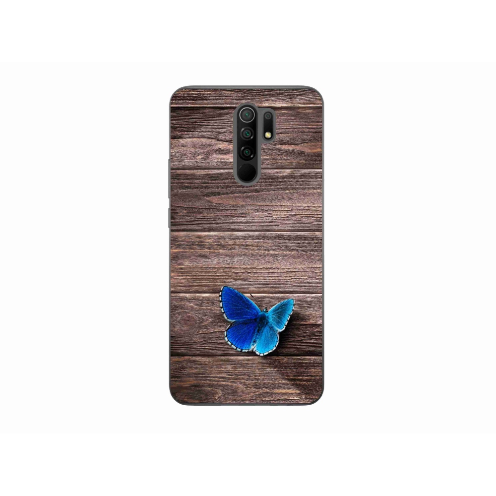 Gél borítás mmCase a Xiaomi Redmi 9-hez - kék pillangó 1