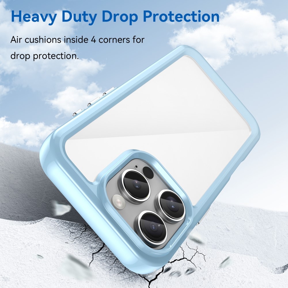 Gél tok fix hátlappal iPhone 16 Pro készülékhez - kék