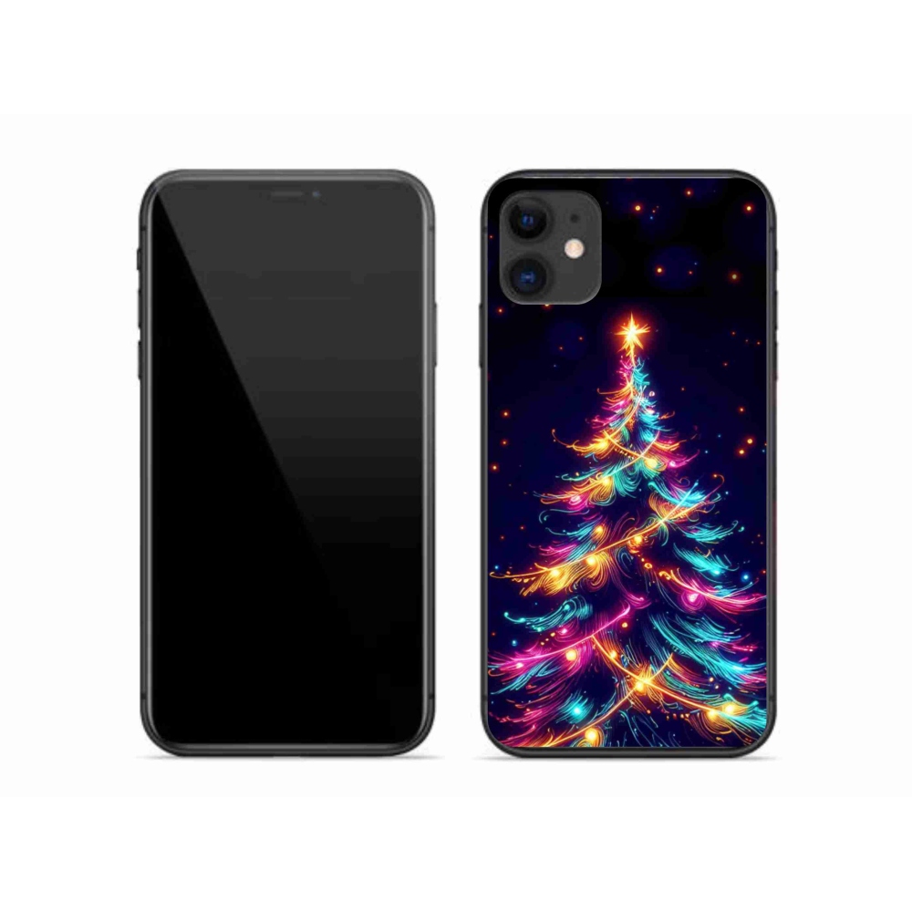 Gél borítás mmCase iPhone 11 készülékhez - neon karácsonyfa