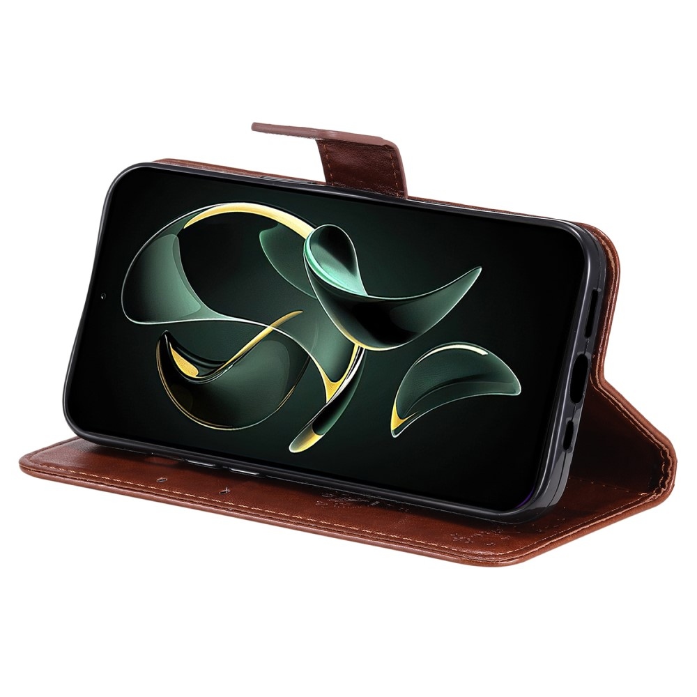 Fa könyvtáska Xiaomi 13T/13T Pro készülékhez - barna