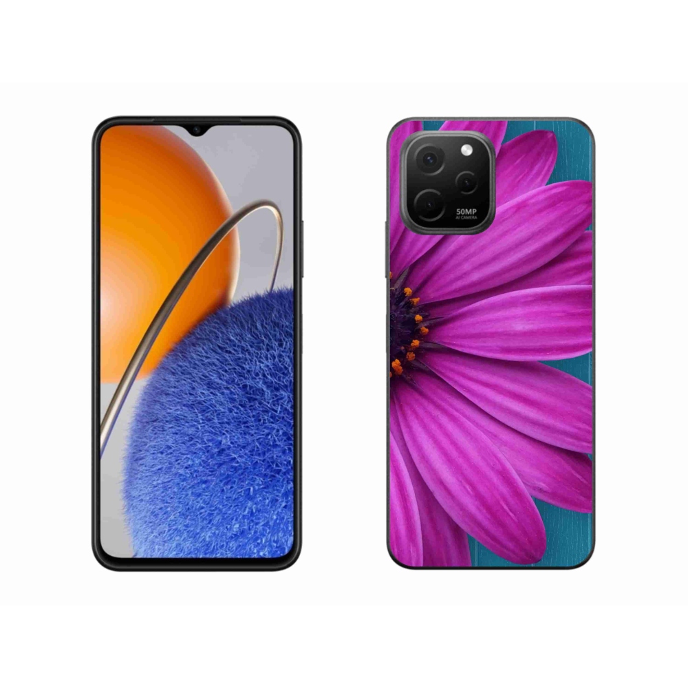 Gél tok mmCase a Huawei Nova Y61 készülékhez - lila százszorszép