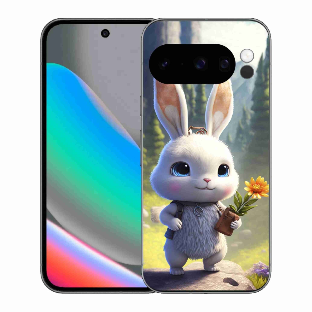 Zselés borítás mmCase a Google Pixel 10 Pro számára - aranyos nyuszi