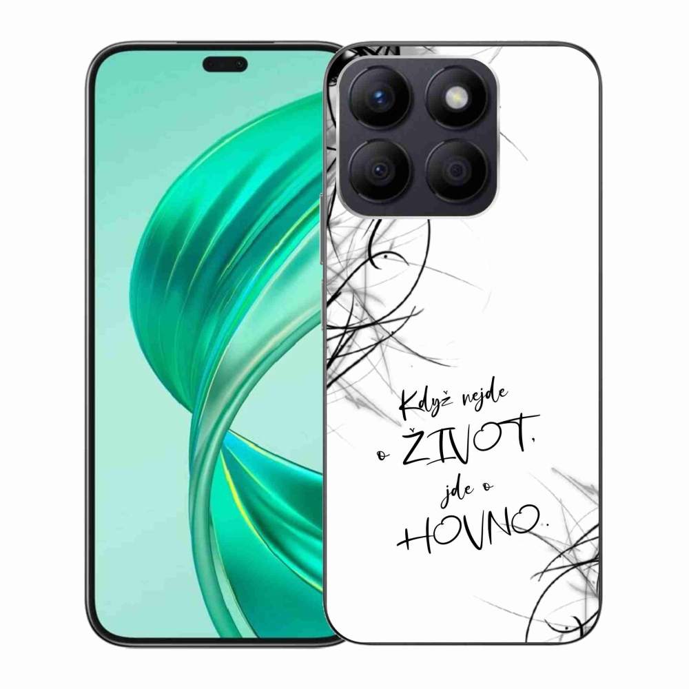 Gél borító mmCase a Honor X8b készülékhez - vicces szöveg 16 fehér háttér