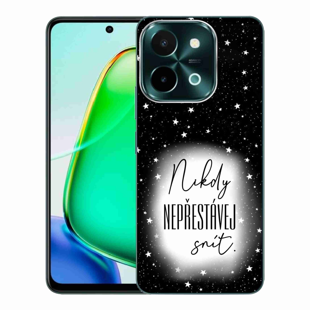 Gél borítás mmCase a Vivo Y28 készülékhez - Quote 1 fehér és fekete háttérrel