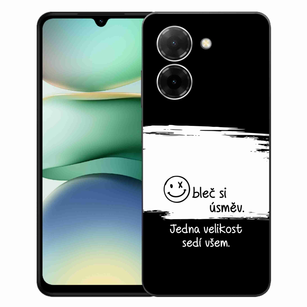 Gél borító mmCase a Xiaomi Redmi A5 (171.7x77.8x8.3mm) - vicces szöveg 8 fekete és fehér háttérrel