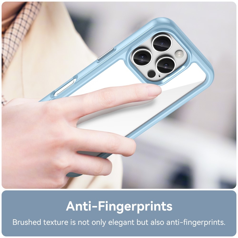 Gél tok fix hátlappal iPhone 16 Pro készülékhez - kék