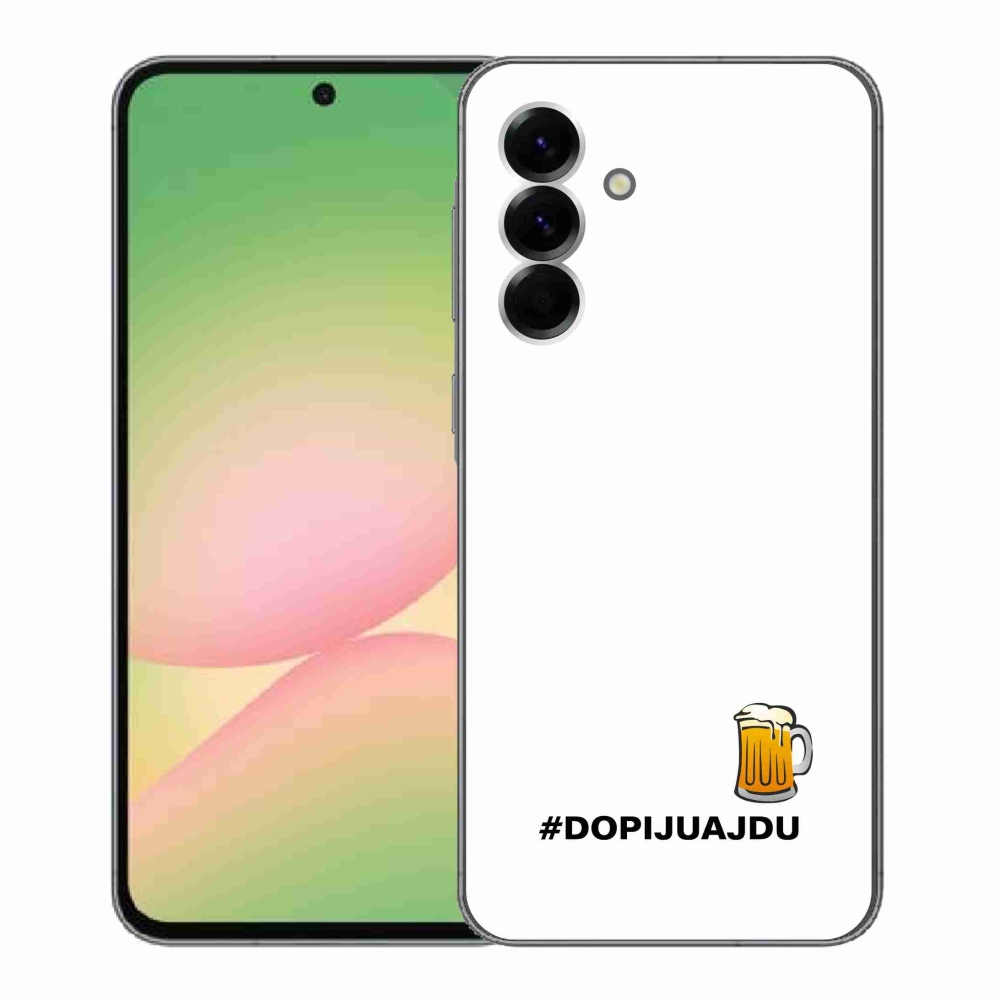 Gél borítás mmCase Samsung Galaxy A56 5G - sör motívum 1 fehér háttér