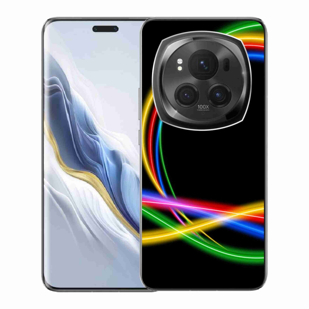 Gél tok mmCase a Honor Magic 6 Pro 5G számára - neon körök
