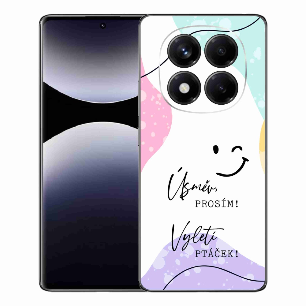 Gél borító mmCase a Xiaomi Redmi Note 14 Pro számára - vicces szöveg 4 fehér háttérrel