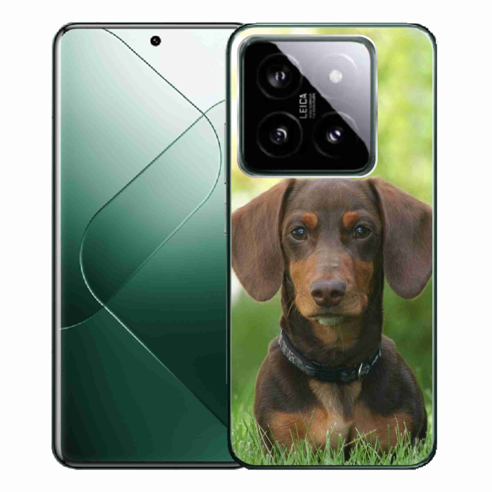 Gél tok mmCase a Xiaomi 14 Pro számára - barna tacskó