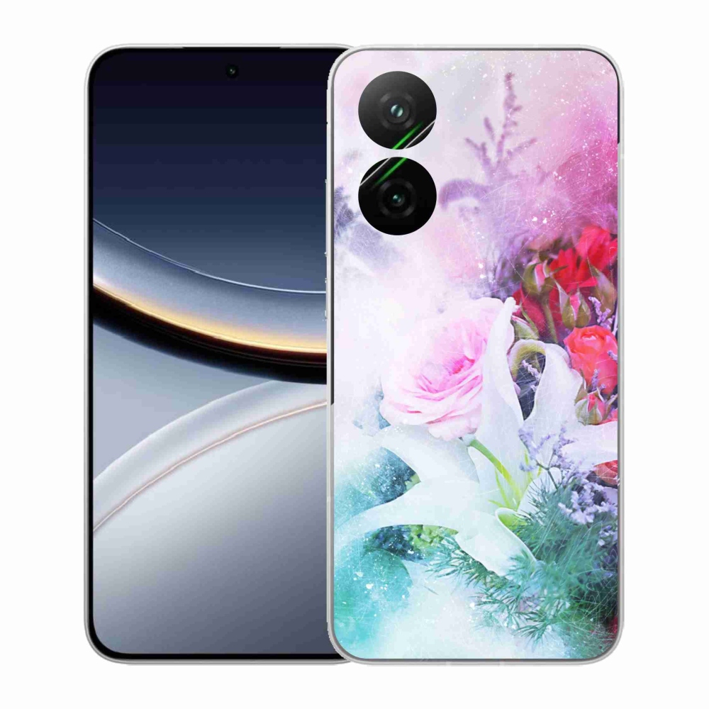 Gél borító mmCase a Xiaomi Poco F7 5G számára - virágok 4