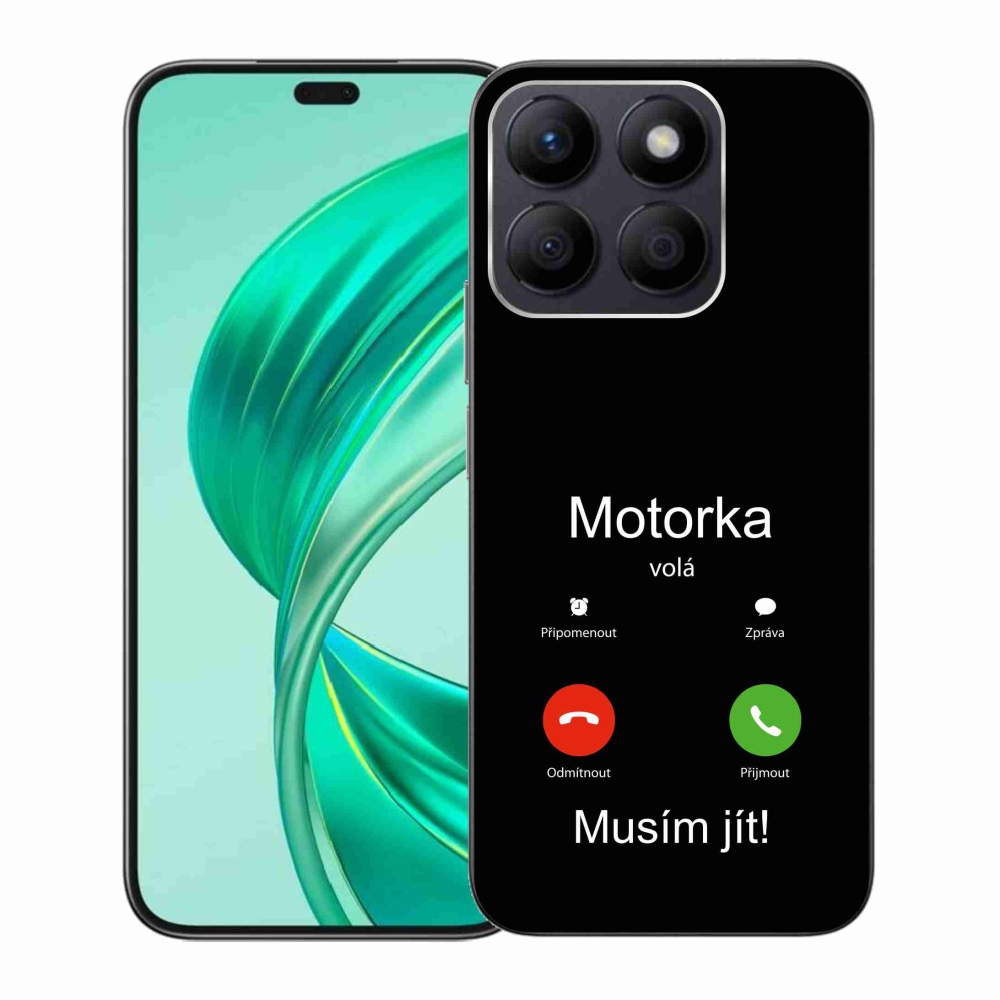 Gél borító mmCase a Honor X8b készülékhez - motoros hívások fekete háttérrel