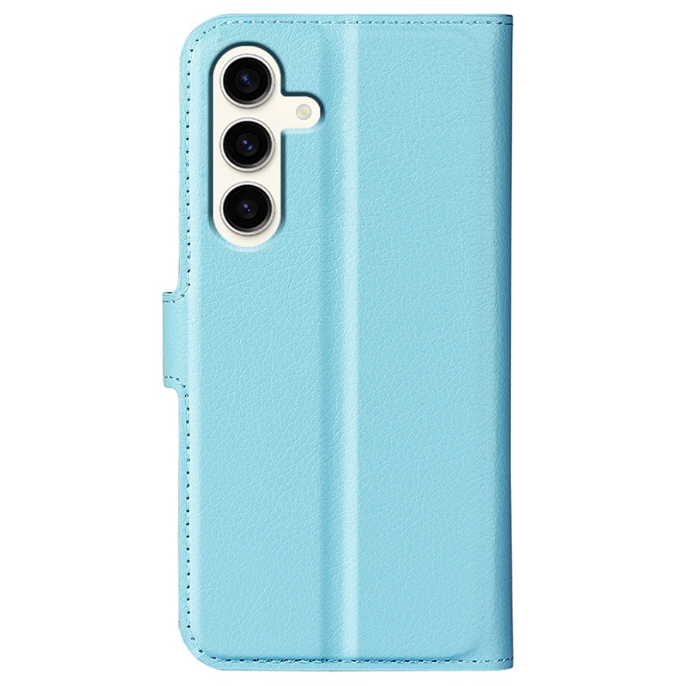 Litchi könyv tok Samsung Galaxy S24+ - kék