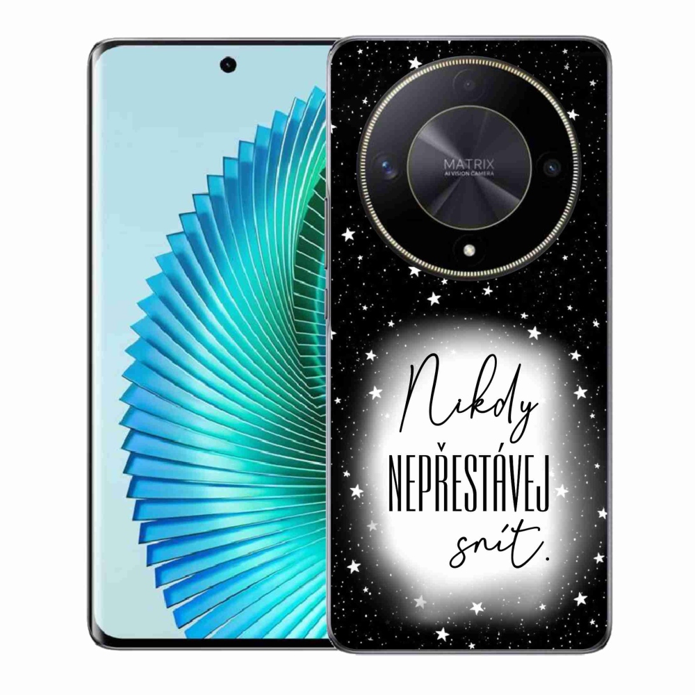 Gél borítás mmCase a Honor Magic 6 Lite 5G készülékhez - Idézet 1 fehér és fekete háttérrel