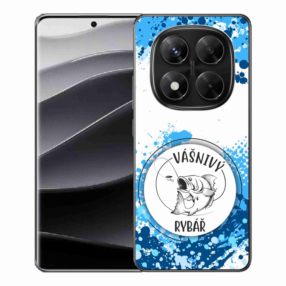 Gél borító mmCase a Xiaomi Redmi Note 14 Pro 5G/Poco X7 5G számára - szenvedélyes halász fehér háttérrel