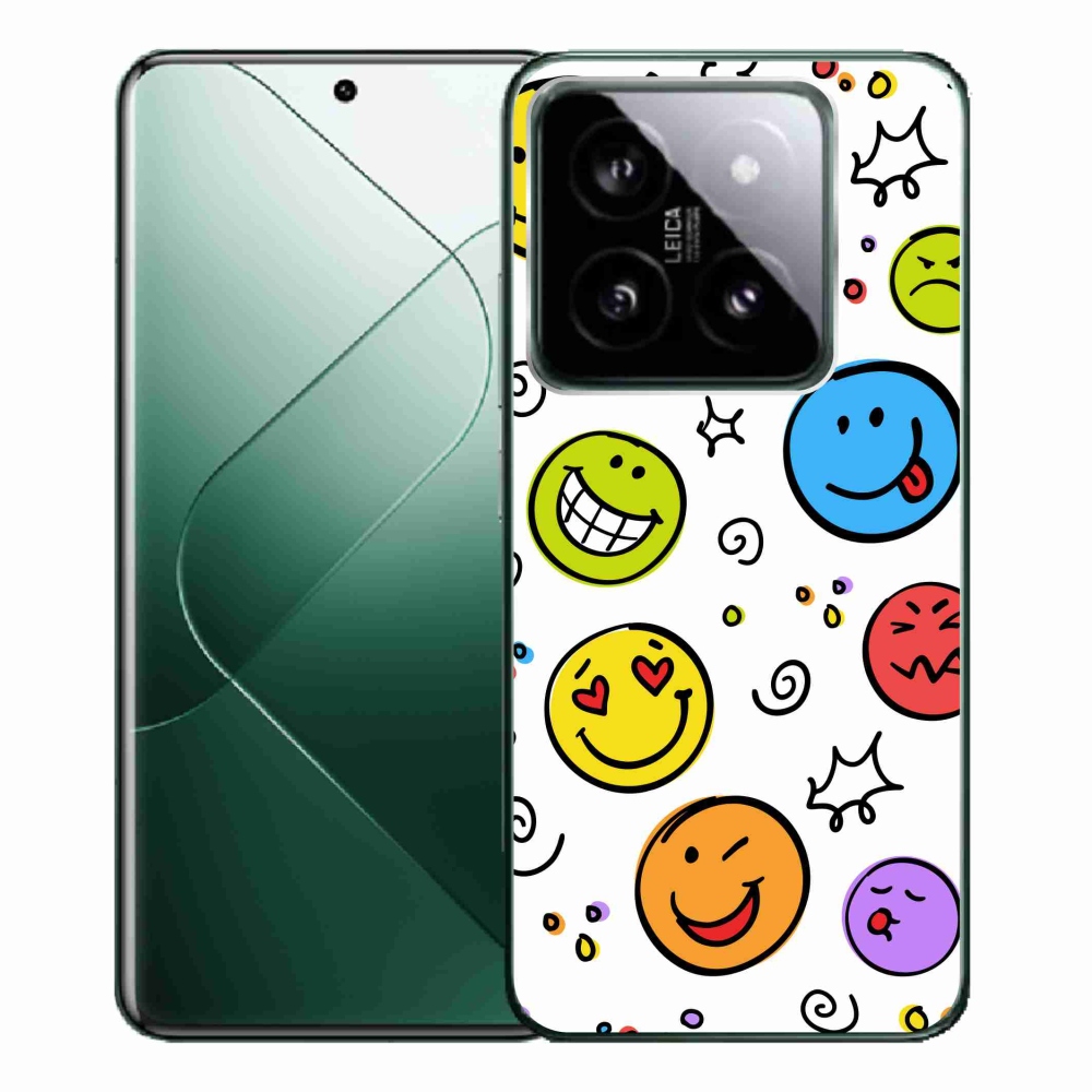 Gél borítás mmCase a Xiaomi 14 Pro számára - smiley-k