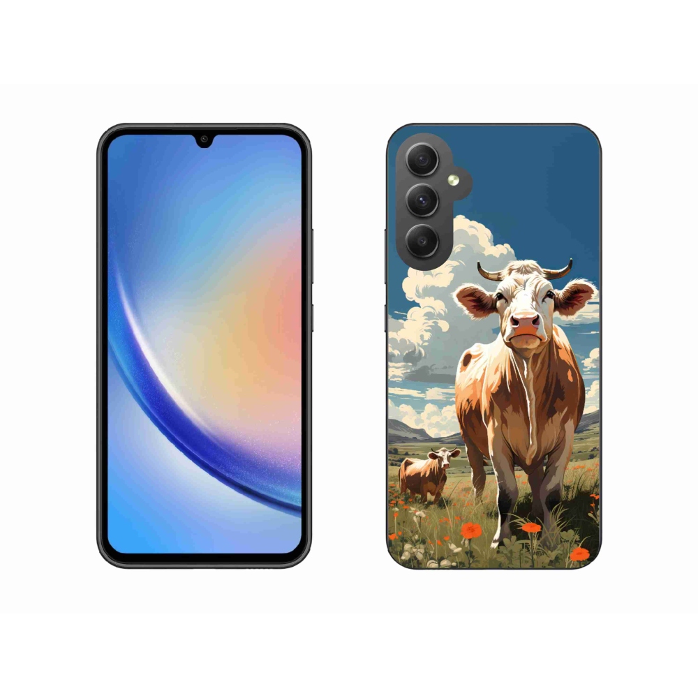 Zselés borítás mmCase Samsung Galaxy A34 5G - tehenek a réten