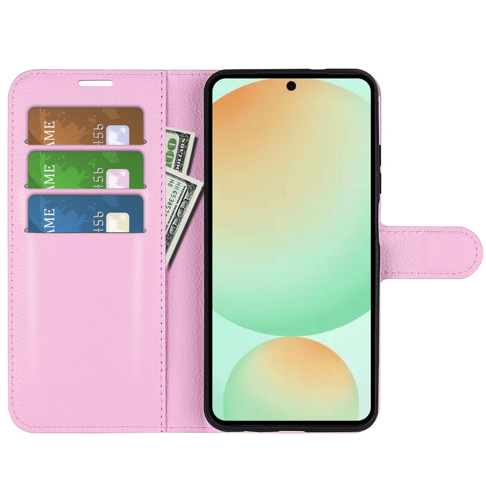 Litchi könyv tok Samsung Galaxy S25 FE készülékhez - rózsaszín