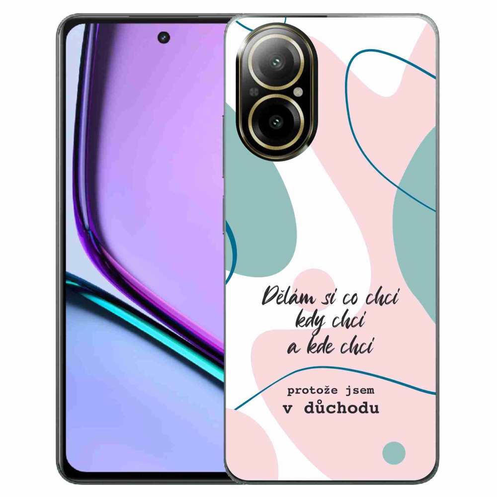 Gél borító mmCase a Realme C67 készülékhez - vicces szöveg 10 fehér háttér